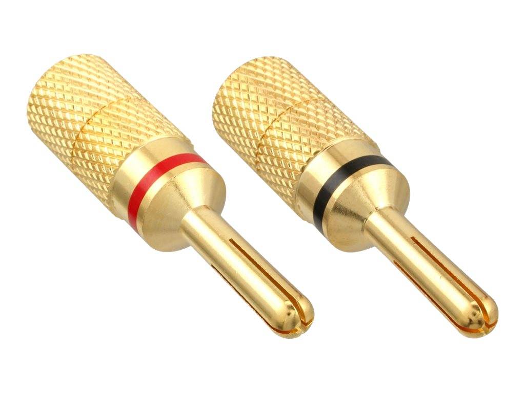 InLine - Audio-Stecker - Bananen (M) - Schwarz