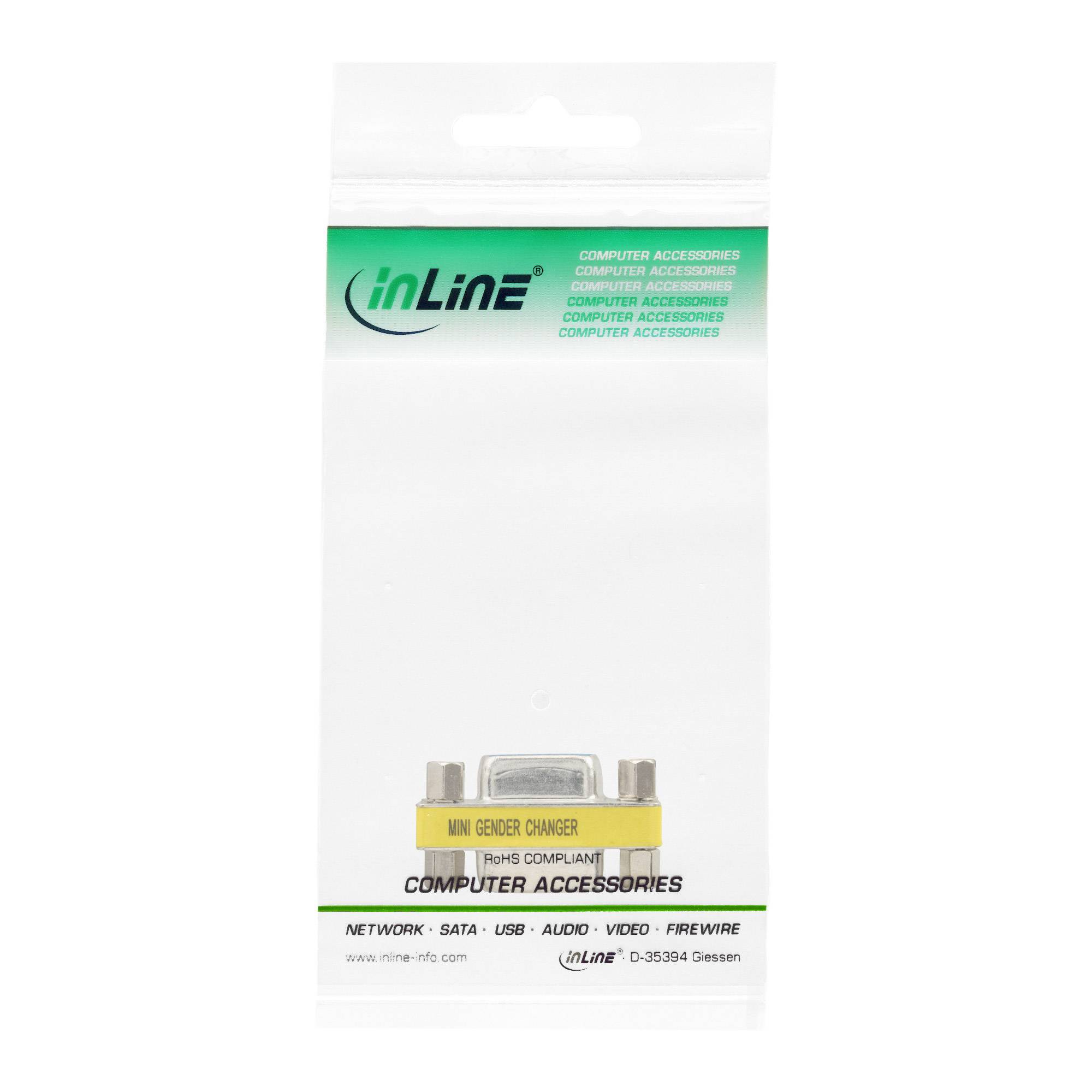 INLINE - Mini-Gender-Changer - 15pol HD (VGA) - Buchse / Buchse
