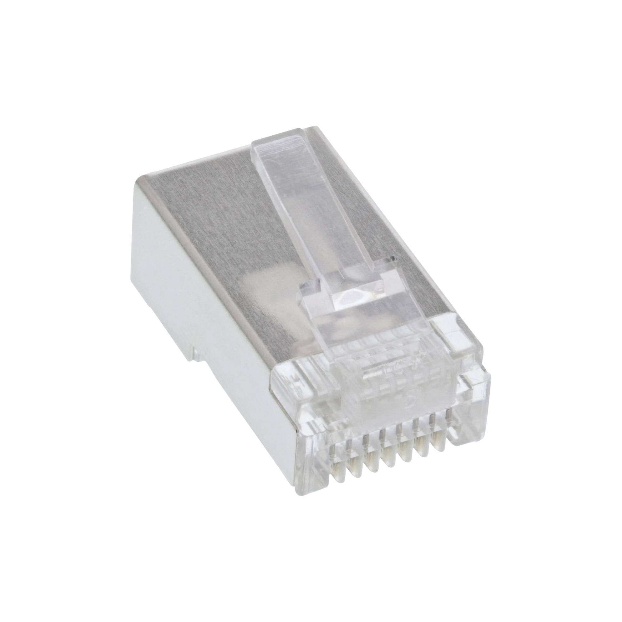 INLINE - Modularstecker 8P8C RJ45 z. Crimpen auf Rundkabel - geschirmt - 100er Pack