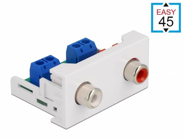 Delock - Easy 45 - Einrastmodul - RCA, RCA - 1 Modul