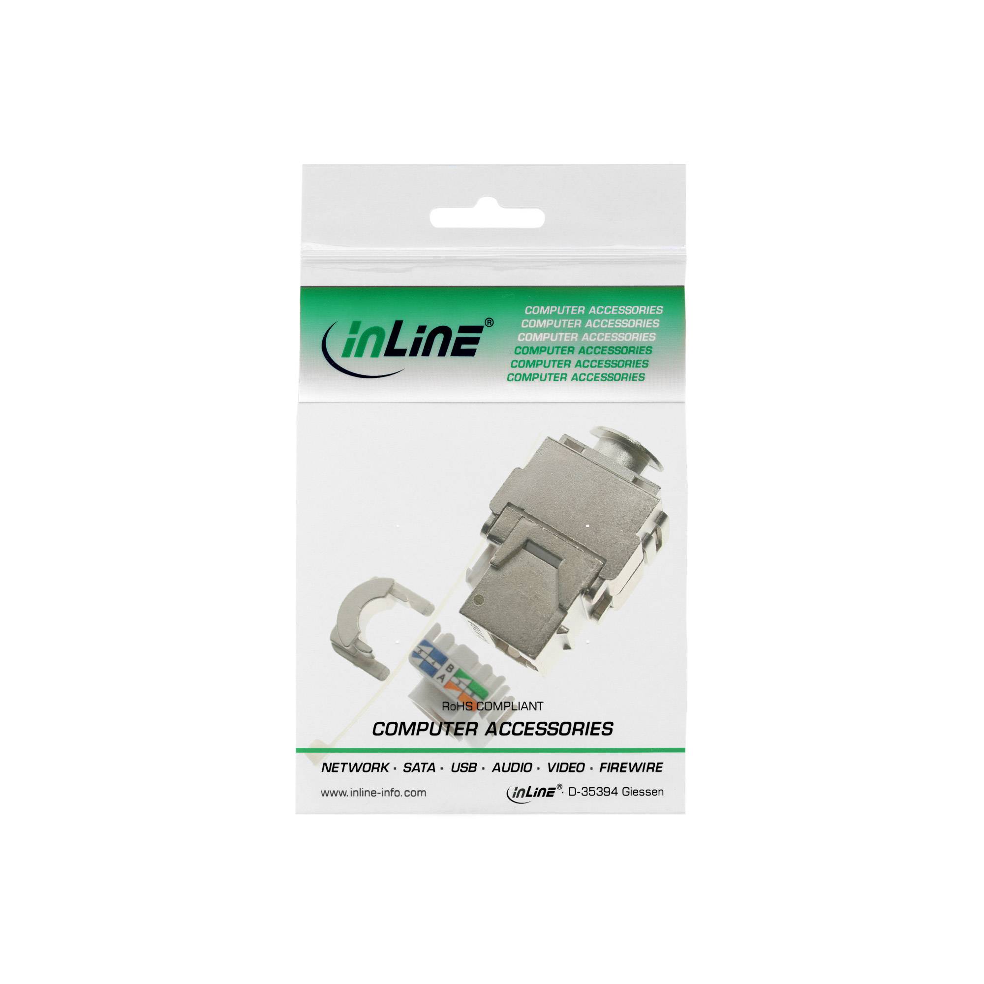 INLINE - RJ45 Bu/LSA Einsatz - Keystone SNAP-In - Cat.6a