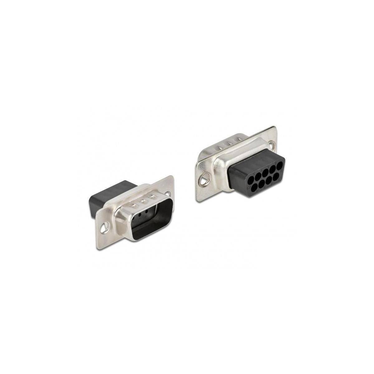 Delock Crimp-Gehäuse - D-Sub 9-poliger Stecker (Packung mit 4) - 9 pin crimp mal