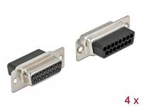 Delock - Serieller Anschluss - DB-15 (W) (Packung mit 4)