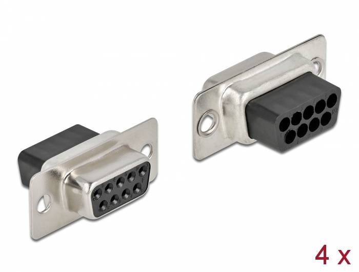 Delock Datenanschluss - DB-9 (W) (Packung mit - 4)