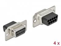 Delock Datenanschluss - DB-9 (W) (Packung mit - 4)