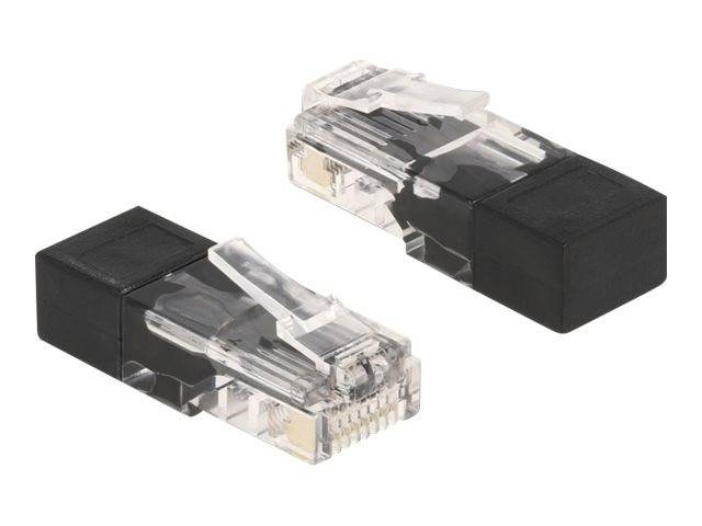 Delock - Netzwerkabschluss - RJ-45 (M) - Schwarz