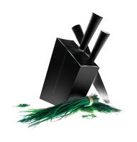 Eva Solo 515290, Schlitzmesserblock, Aluminium, Kunststoff, Schwarz