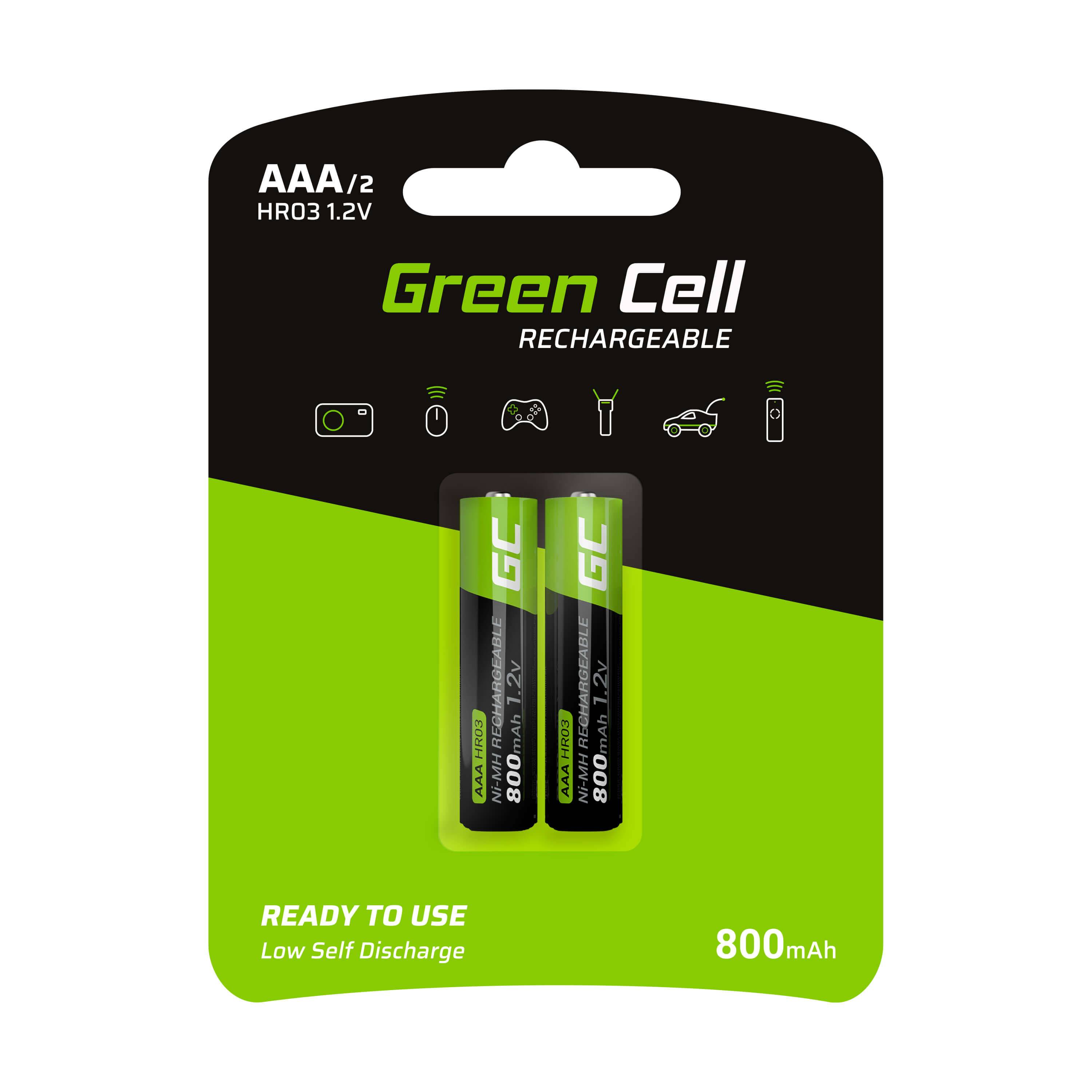 Green Cell - Batterie 2 x AAA - NiMH - (wiederaufladbar)