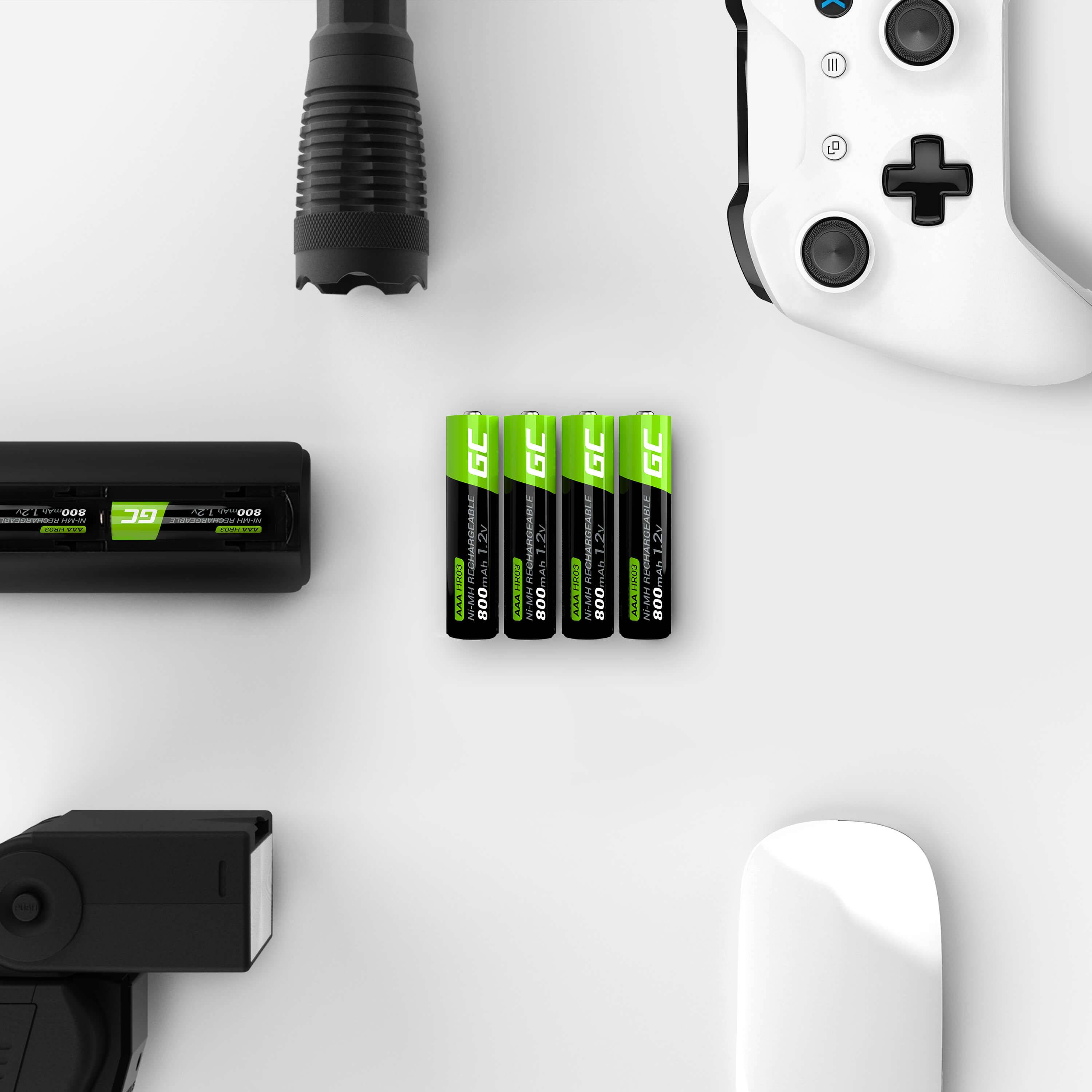 2x AAA-Batterien - Wiederaufladbar - HR03 - 800mAh