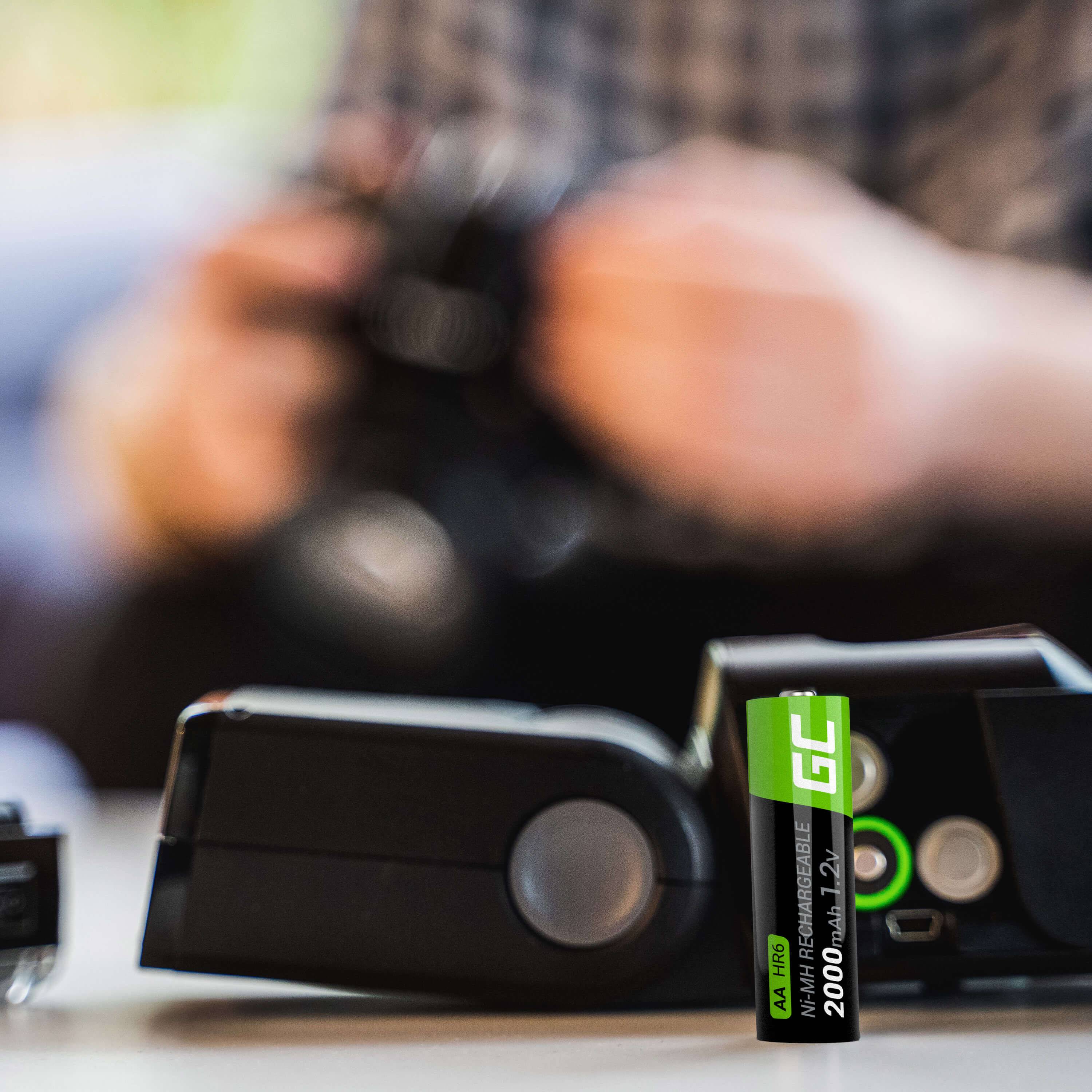 Green Cell Wiederaufladbare Batterien Sticks 4x AA HR6 2000 mAh