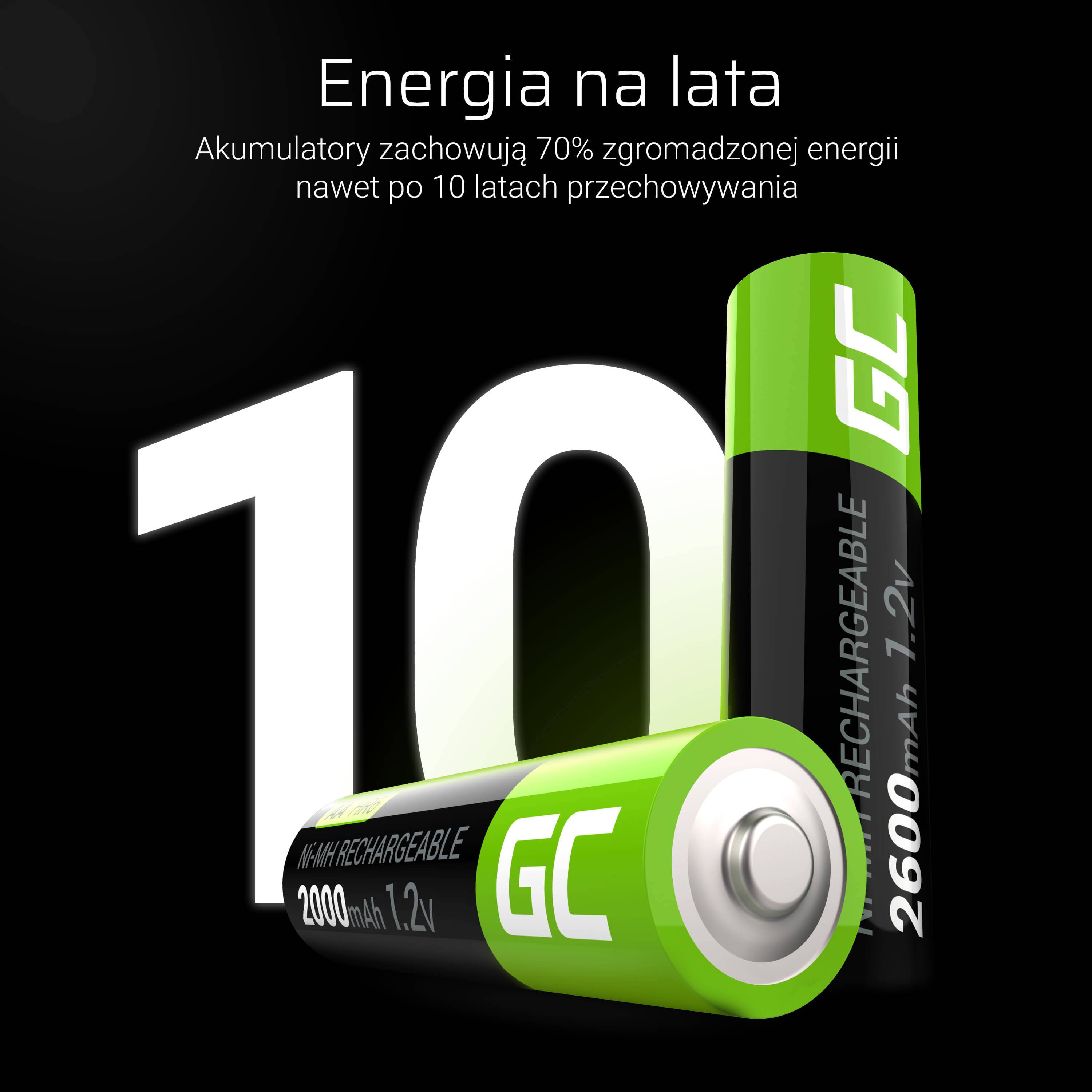 Green Cell Wiederaufladbare Batterien Sticks 4x AA HR6 2000 mAh