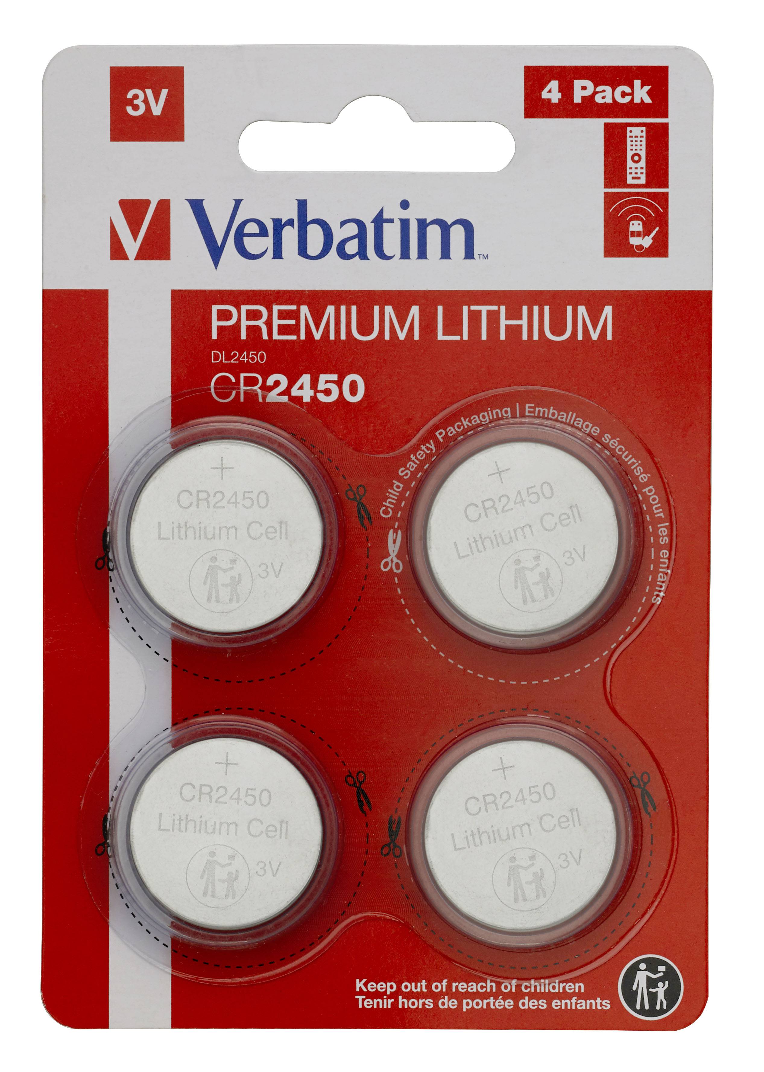Verbatim - Batterie 4 x CR2450 - Li