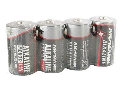 ANSMANN Mono D - Batterie 4 x LR20 - Alkalisch