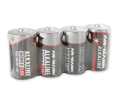 ANSMANN Mono D - Batterie 4 x LR20 - Alkalisch