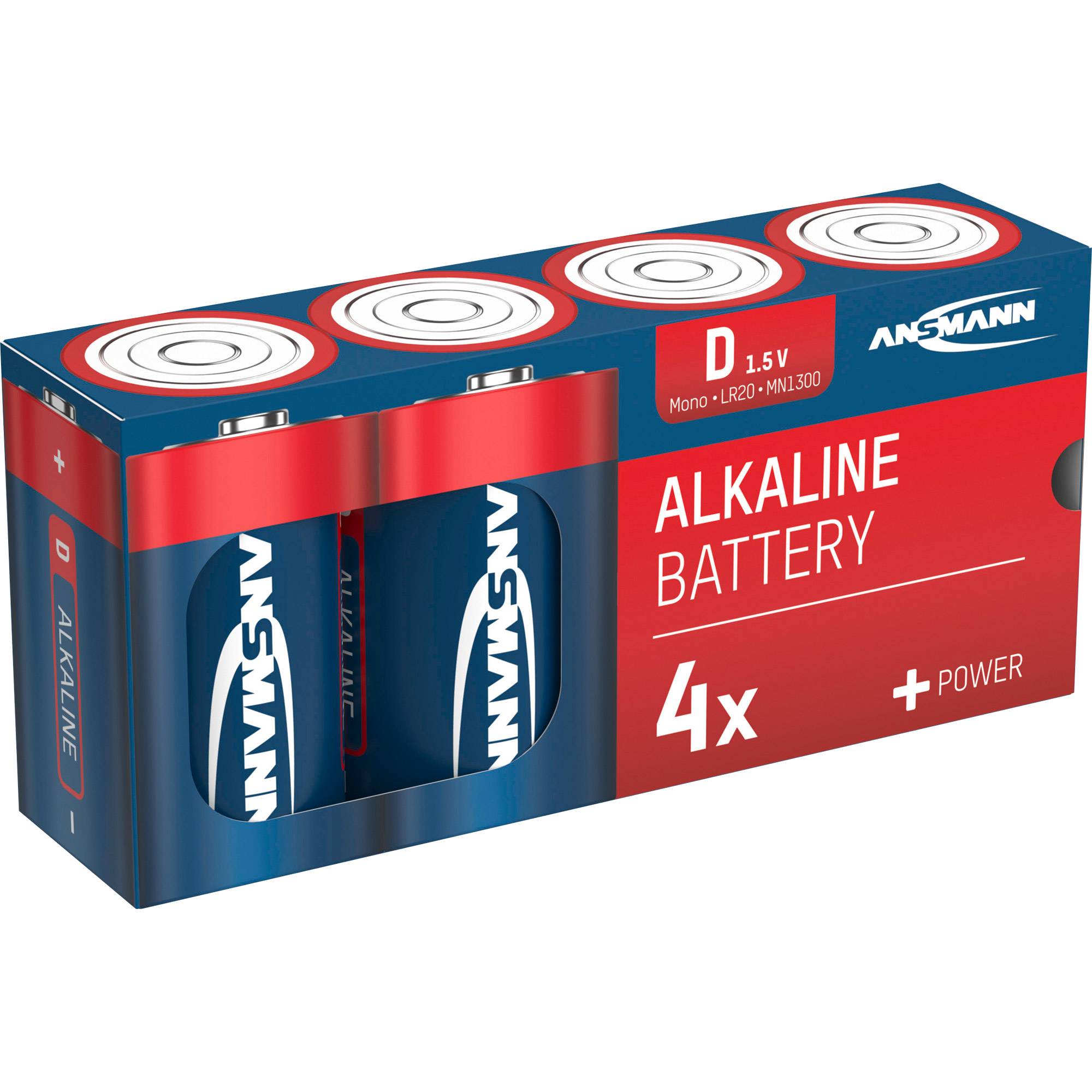 Ansmann Mono D - Batterie 4 x LR20 - Alkalisch