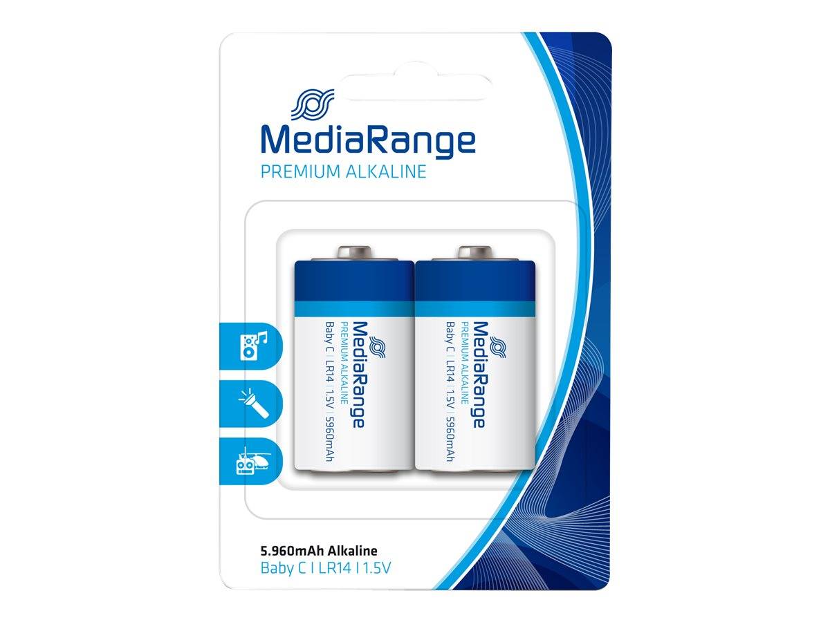 MediaRange Premium - Batterie 2 x LR14 / C Typ