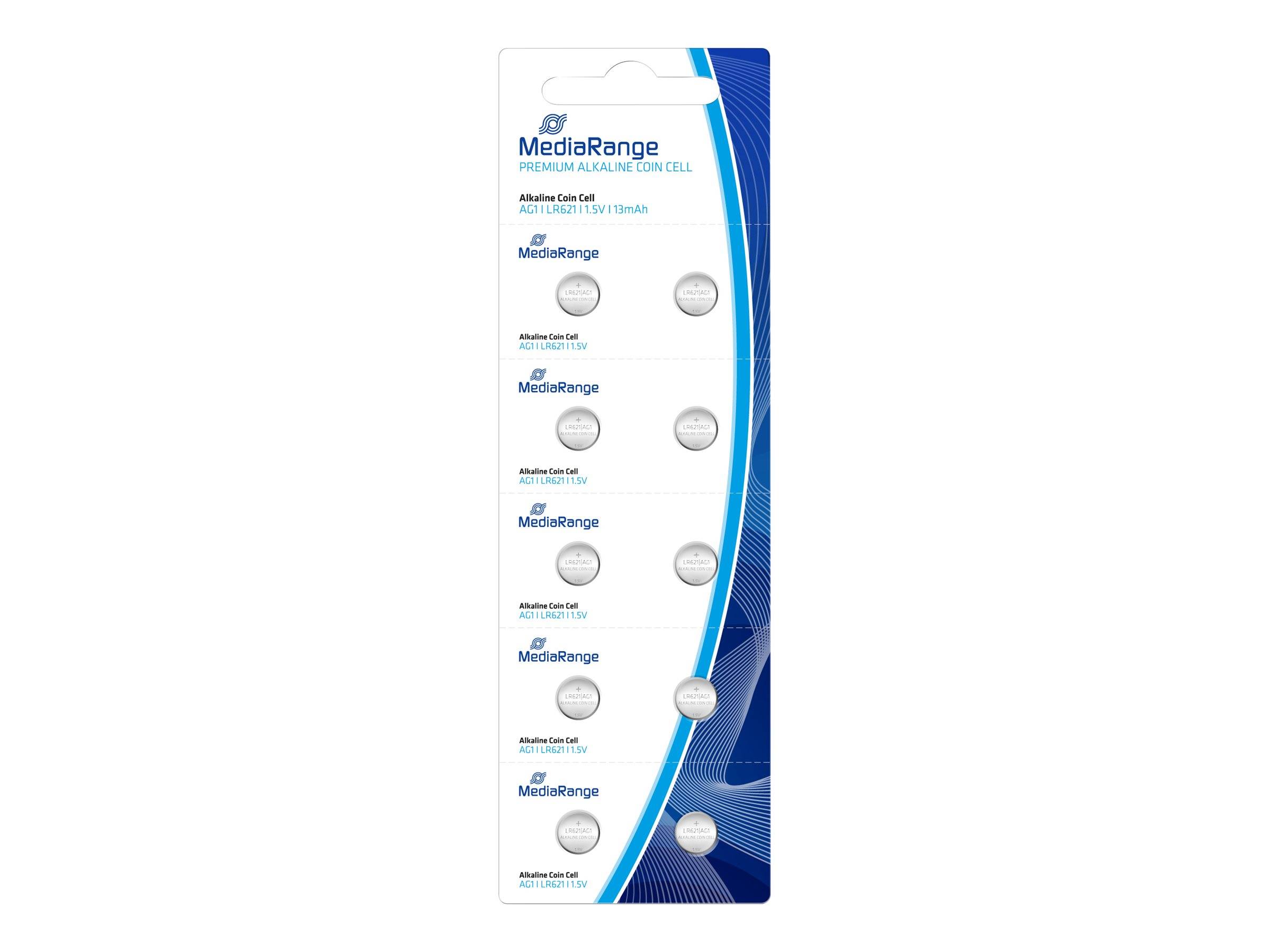 MediaRange Premium - Batterie 10 x LR621 - Alkalisch