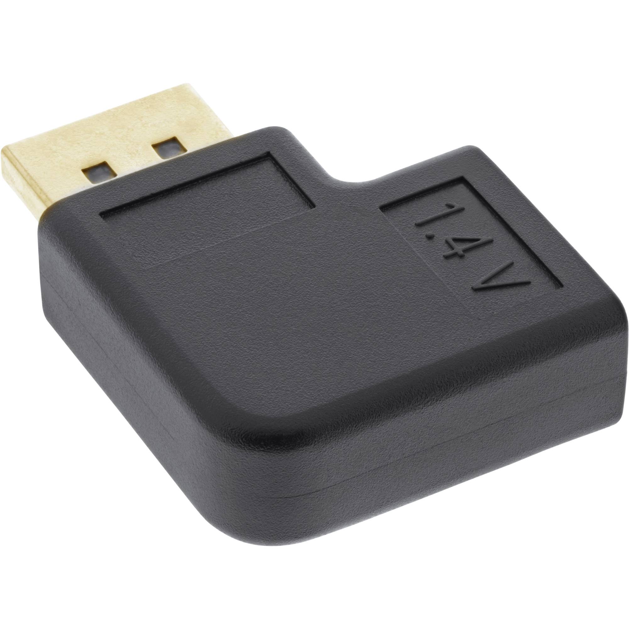 Schwarzer USB-Adapter mit männlichem USB-Stecker, gekennzeichnet mit „1,4V