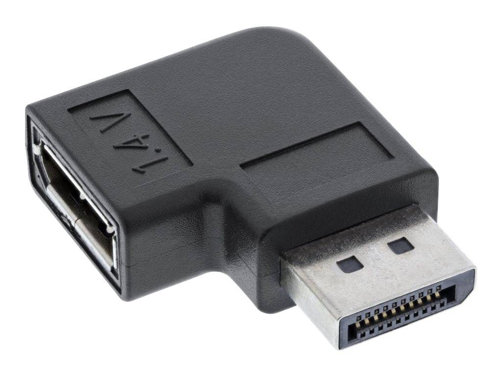 Schwarzer rechtwinkliger DisplayPort-auf-HDMI-Adapter mit 