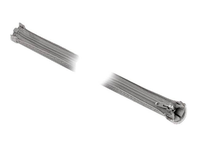 Delock Geflechtschlauch mit Reißverschluss hitzebeständig 2 m x 20 mm grau