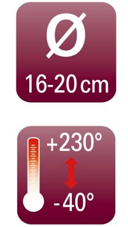 Xavax 00111544, Rund, Schwarz, Transparent, Glas, Silikon, Schwarz, 20 cm, 55 mm