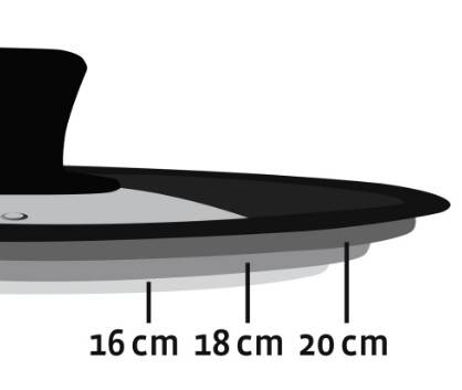 Xavax 00111544, Rund, Schwarz, Transparent, Glas, Silikon, Schwarz, 20 cm, 55 mm