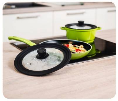 Xavax 00111544, Rund, Schwarz, Transparent, Glas, Silikon, Schwarz, 20 cm, 55 mm