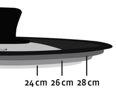 Xavax 00111545, Rund, Schwarz, Transparent, Glas, Silikon, Schwarz, 28 cm, 65 mm