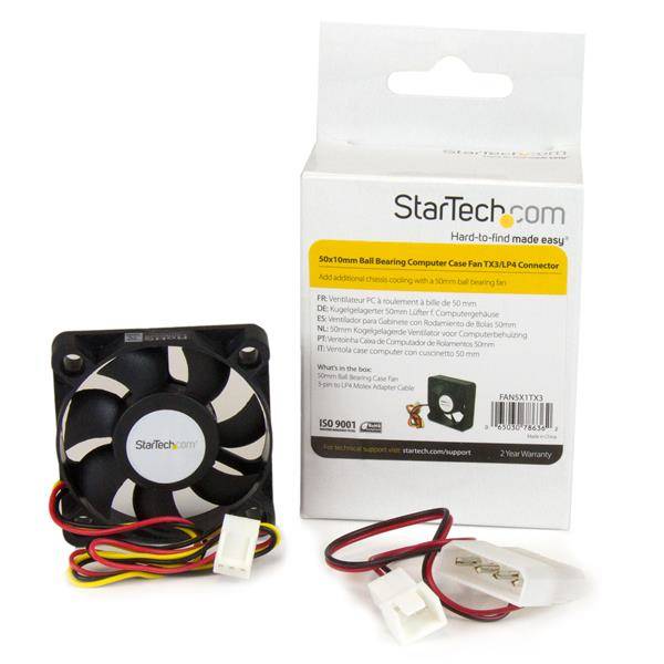 StarTech.com 50x10mm Ersatz Gehäuselüfter Kugelgelagert