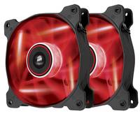 Corsair Air Series LED AF120 Quiet Edition - Gehäuselüfter - 120 mm - Rot (Packung mit 2)