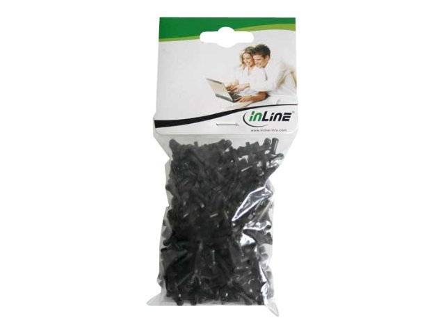 InLine - Vibrationsdämpfer-Kit für Systemlüfter - Schwarz (Packung mit 100)