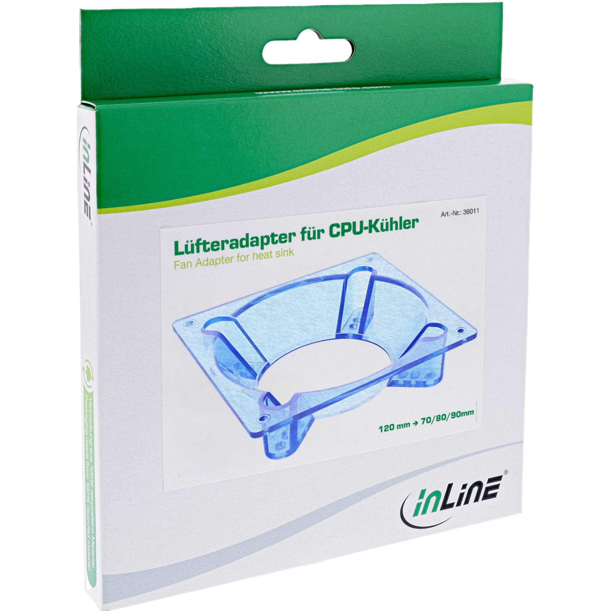 InLine - Lüfteradapter (70 bis 120 mm)