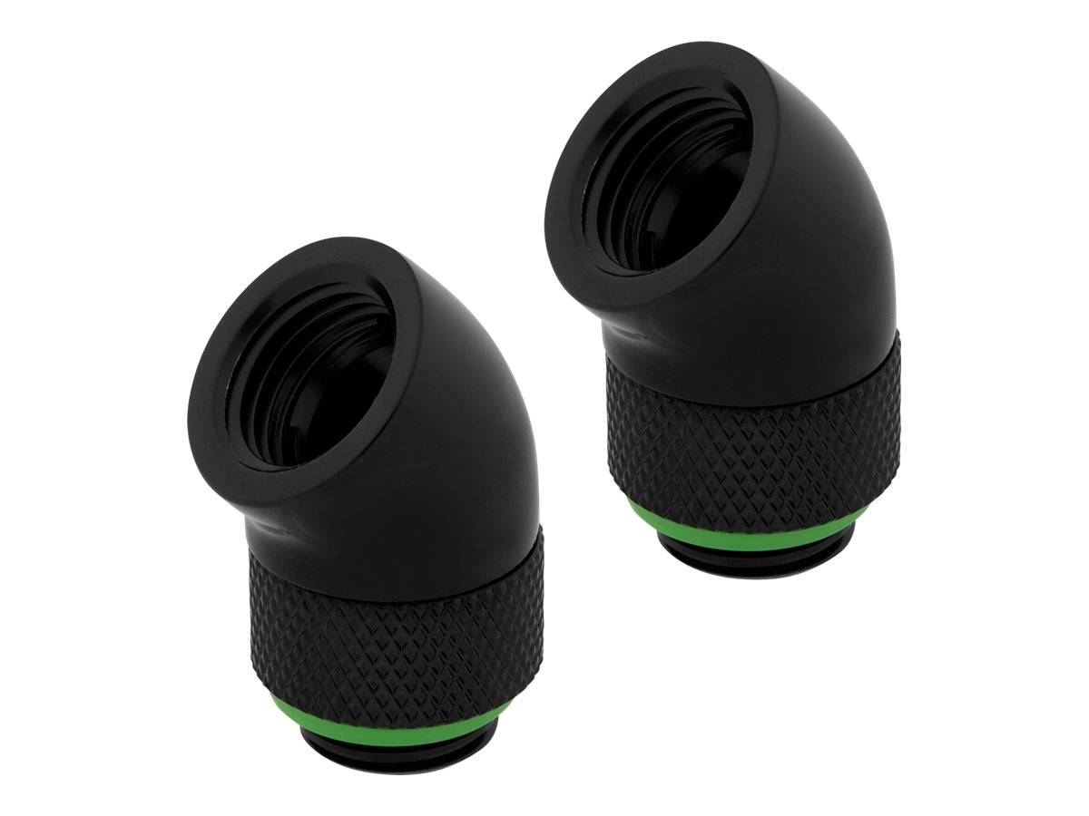 CORSAIR Hydro X Series 45° Rotary Adapter - Flüssigkühlsystemarmatur - Schwarz (Packung mit 2)
