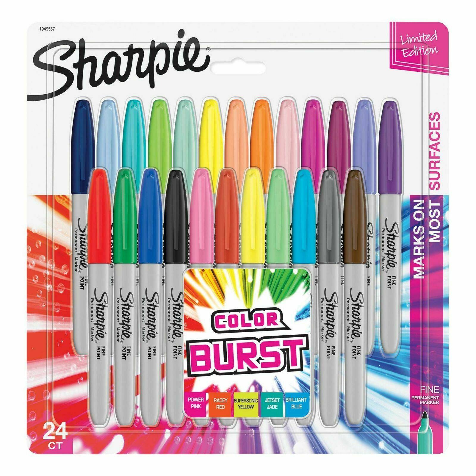 Sharpie Fine, 24 Stück(e), Mehrfarben, Feine Spitze, Grau, Mehrfarben, Rund, Fein