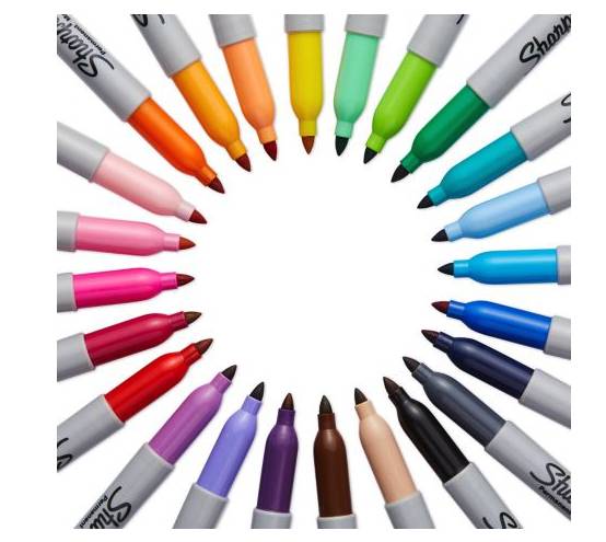 Sharpie Fine, 24 Stück(e), Mehrfarbig, Feine Spitze, Grau, Mehrfarbig, Rund, Fein