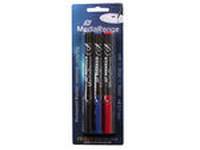 MediaRange Permanent Marker-Set - Permanentmarker-Set für CD/DVD - Schwarz, Blau, Rot (Packung mit 3)