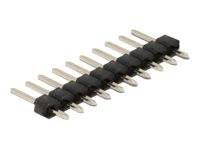 Delock - Pin-Header (10 polig, Abstand 2,54 mm) - Schwarz (Packung mit 5)