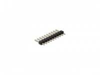 Delock - Pin-Header (10 polig, Abstand 2,54 mm) - Schwarz (Packung mit 5)
