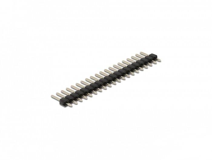 DeLOCK 66693, Stiftleiste, Schwarz, Metallisch, Metall, Kunststoff, 230 °C, Gerade, 500 V