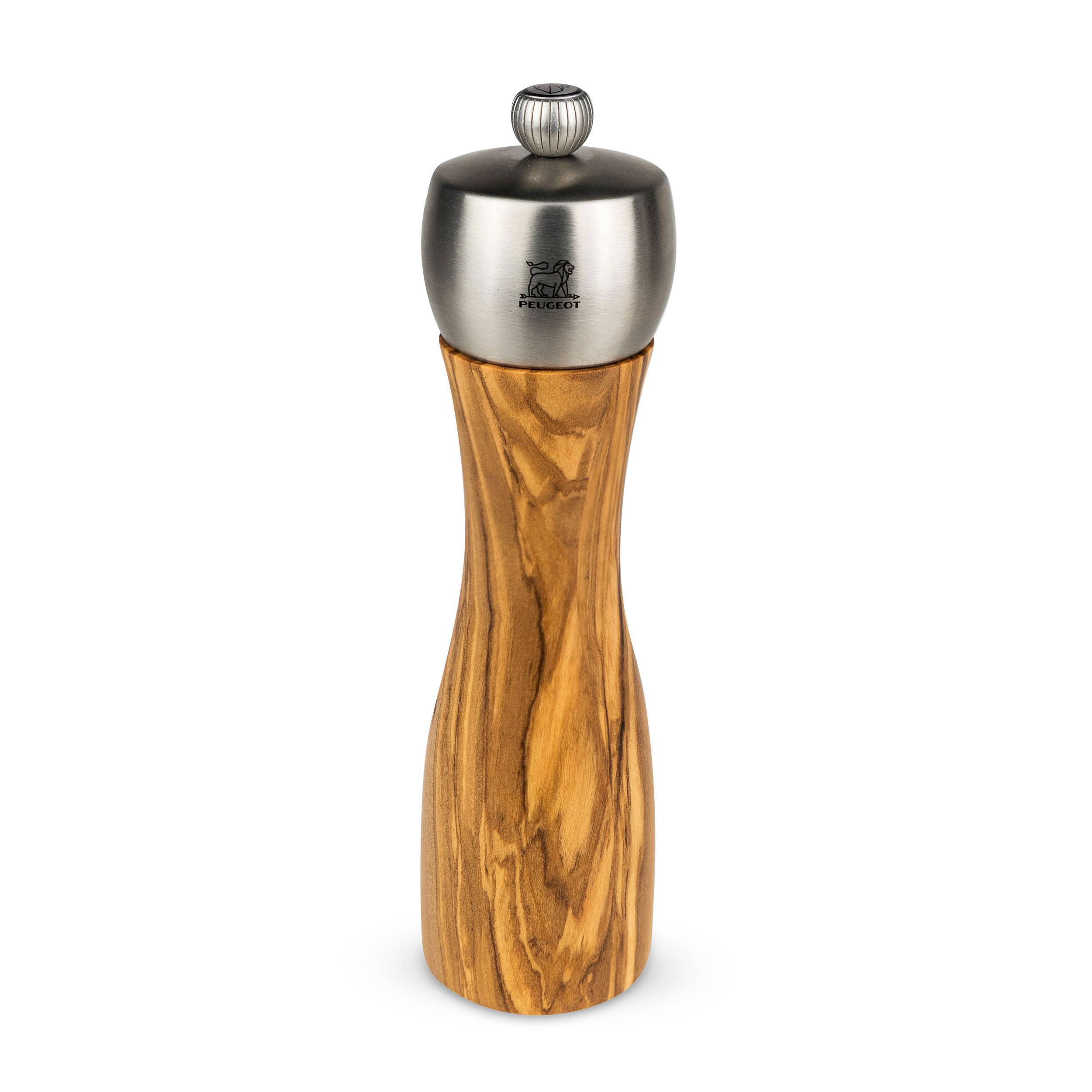 Peugeot Fidji Pfeffermühle, Pfeffer Mühle, Edelstahl / Olivenholz, 20 cm, 33828