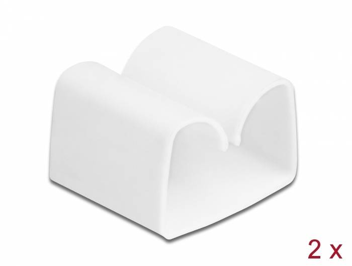 Delock - Kabelhalter für Kabel - weiß (Packung