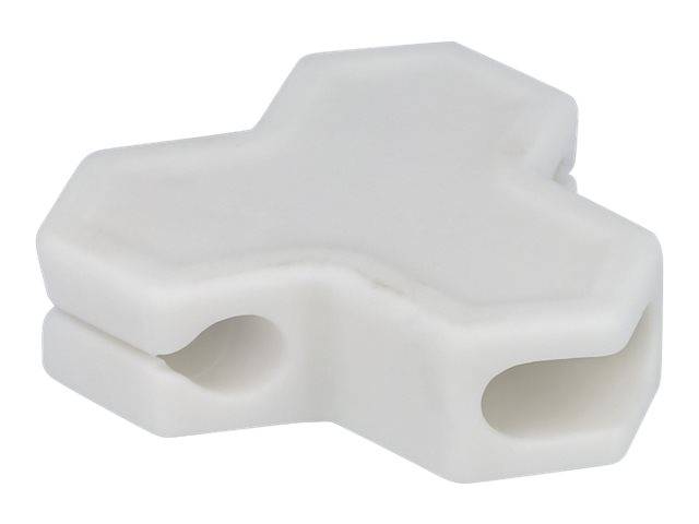 Delock - Kabelhalter - Tisch montierbar, Oberfläche montierbar, geeignet für Wandmontage - weiß (Packung mit 2)