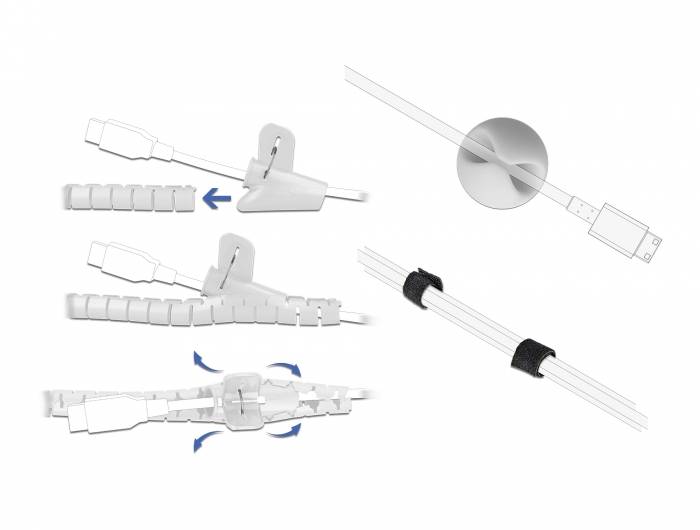 Delock - Kabel-Organizer-Set für Kabel