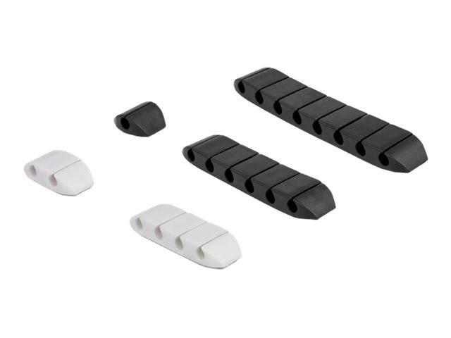 Delock - Kabelhalter-Kit - Tisch montierbar, Oberfläche montierbar, geeignet für Wandmontage