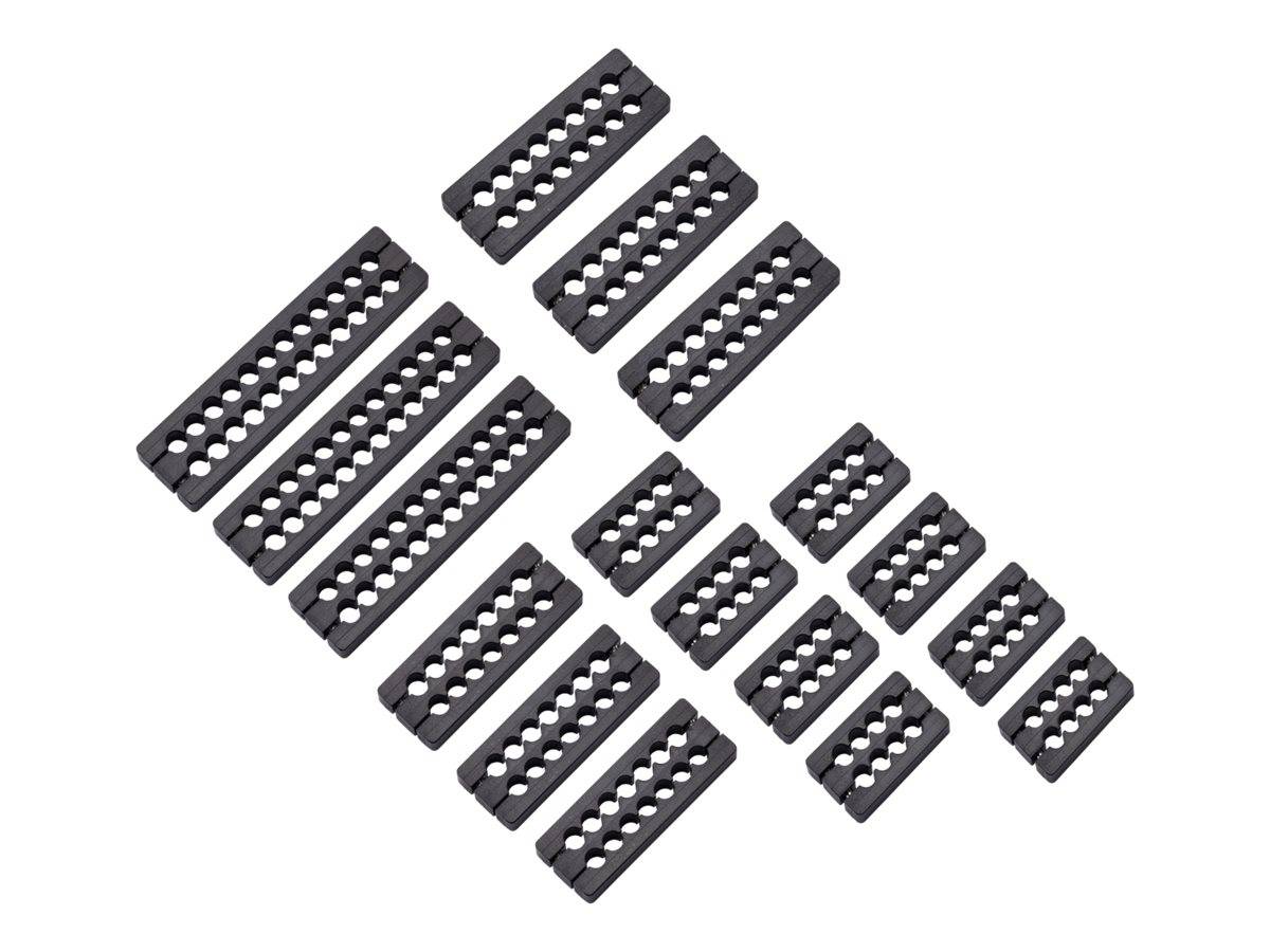 Corsair Kabel-Management-Kit - Schwarz - 17pcs - Plastic/Stainless Steel - Black