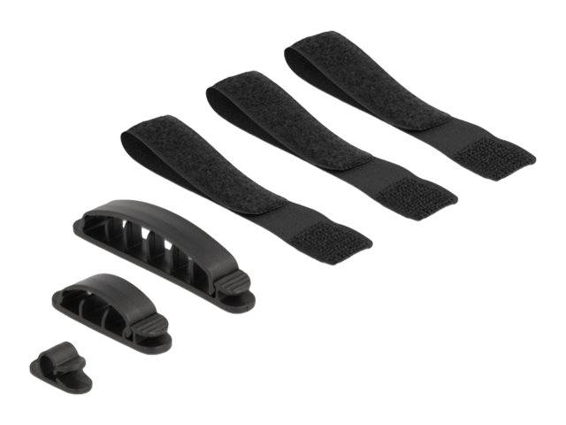 Delock Cable holder and Velcro tape - Kabel-Management-Kit