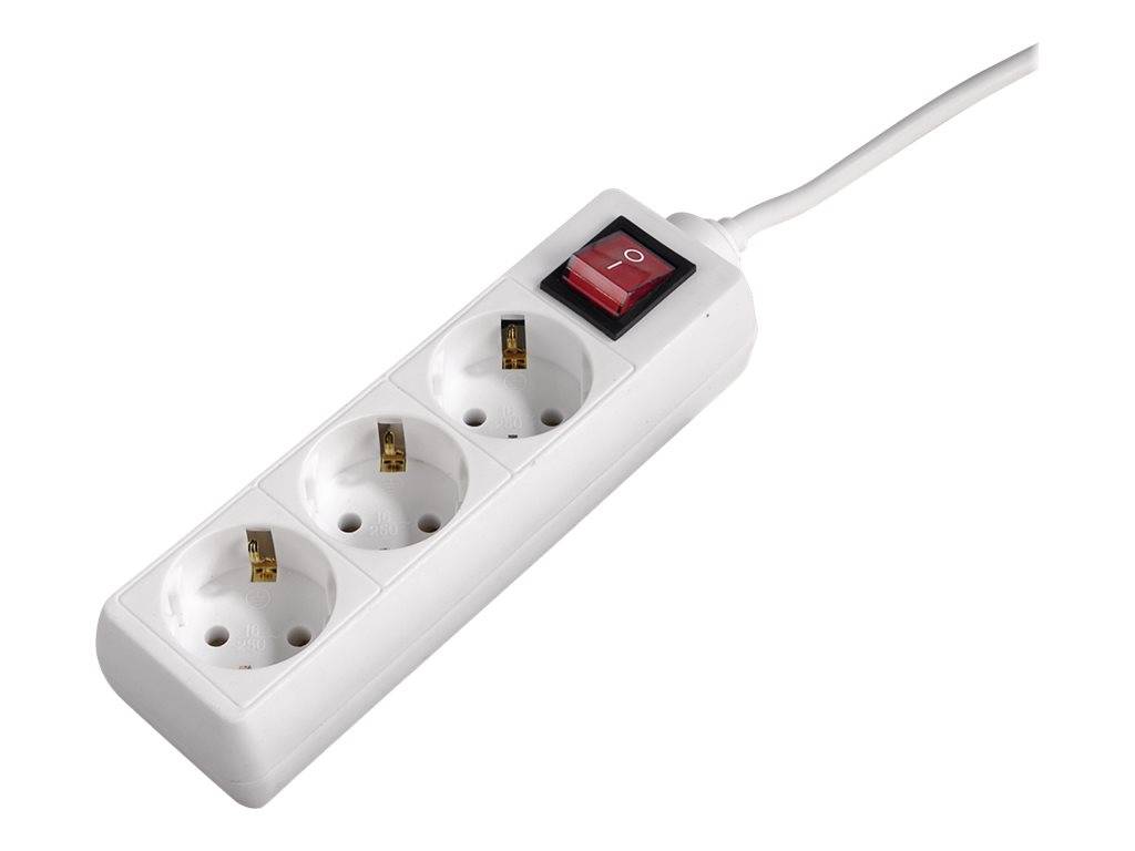 Hama 3-Socket Multiple Socket Outlet with Switch and Childproof Lock