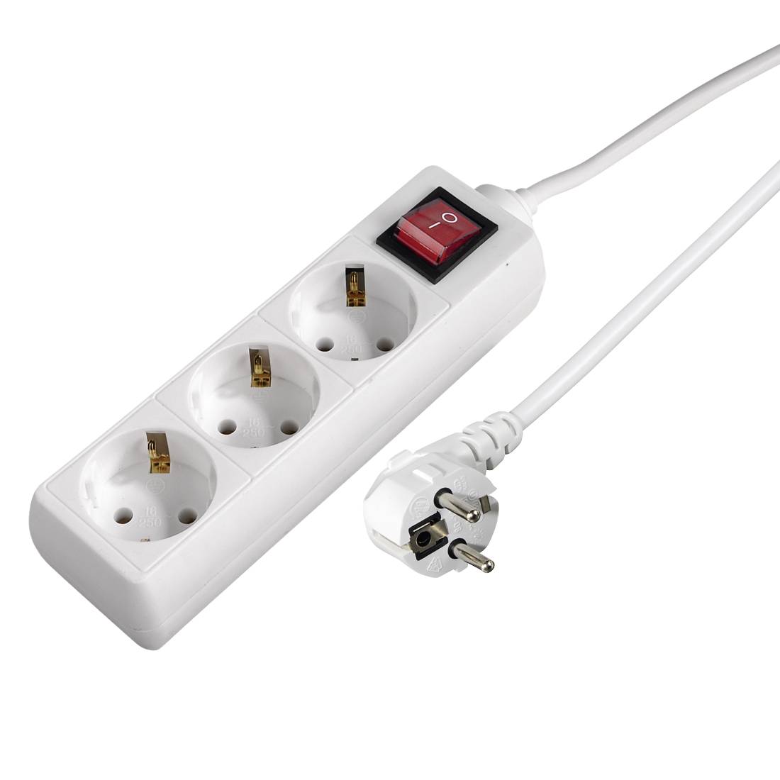 Hama 3-Socket Multiple Socket Outlet with Switch and Childproof Lock
