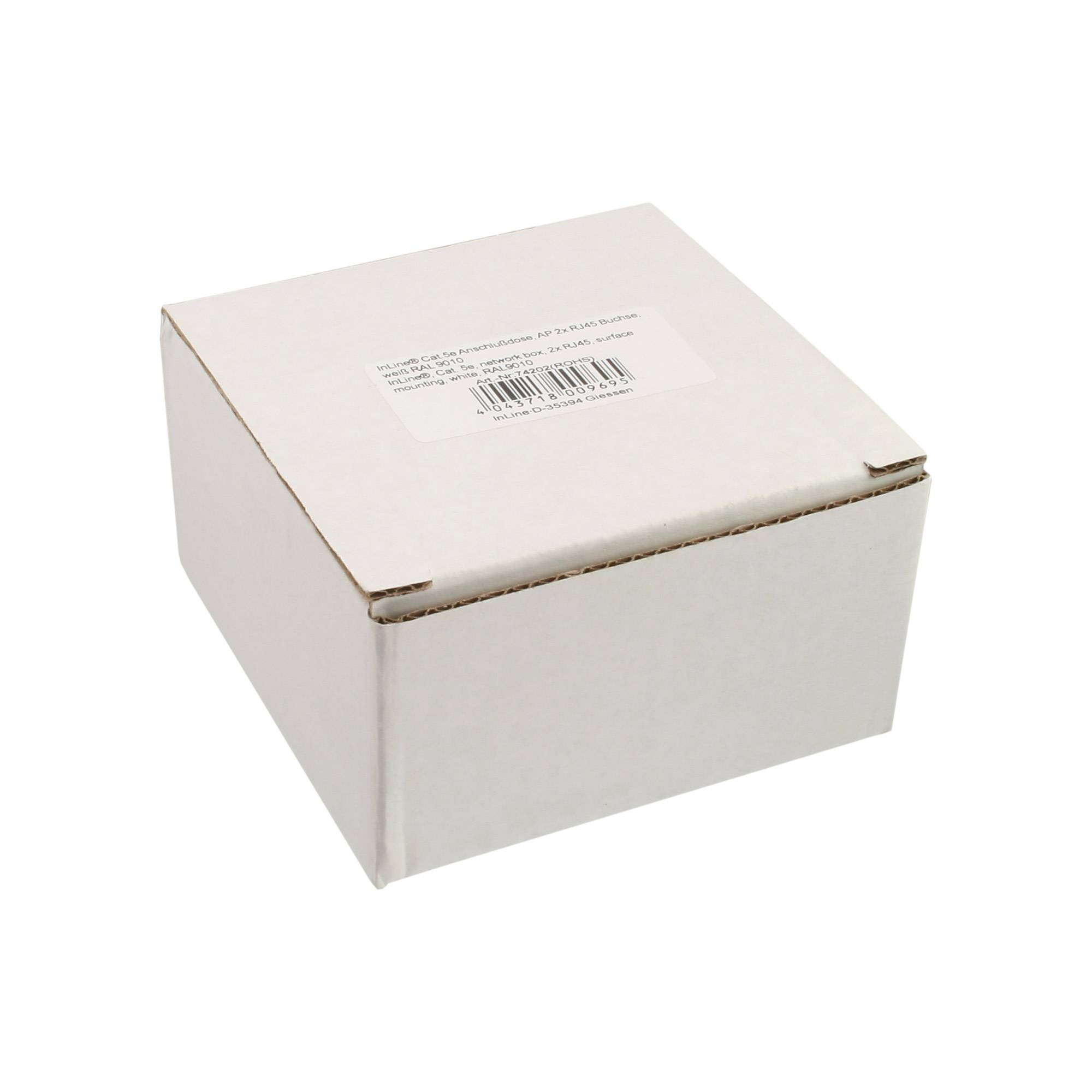 INLINE - Cat.5e Anschlussdose - AP 2x RJ45 Buchse - RAL 9010 - weiß