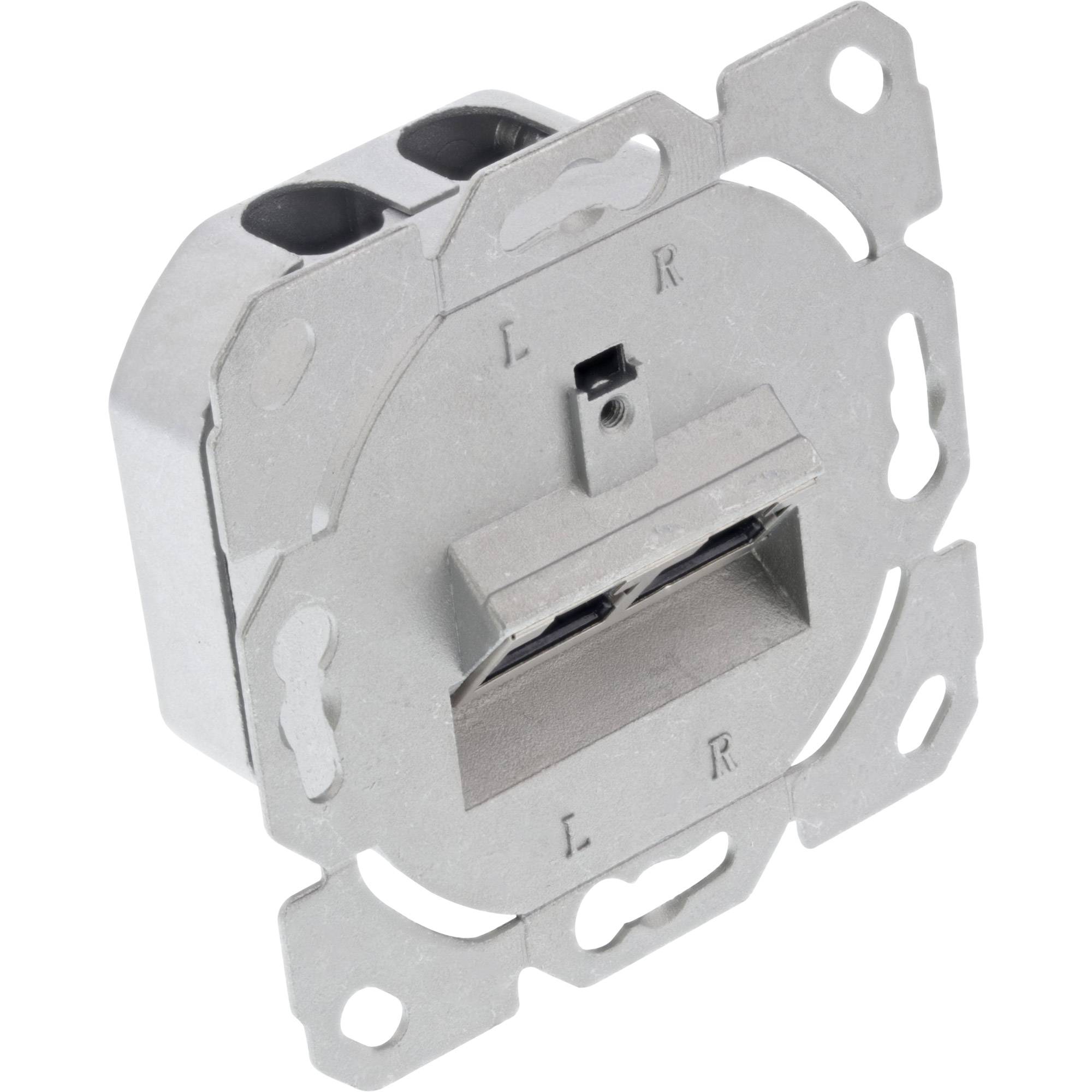 INLINE - Cat.6A Anschlussdose - AP/UP 2x RJ45 Buchse - RAL9010 - weiß - senkrecht
